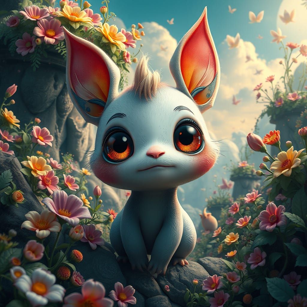 Whimsical Fantasy Creature in Unreal Engine 5 Style