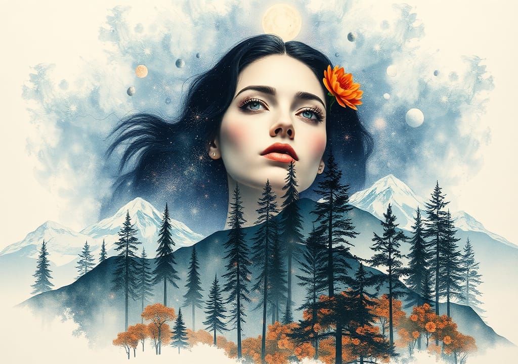 Enchanted Ethereal Dreamscapes in Minimalist Mixed Media