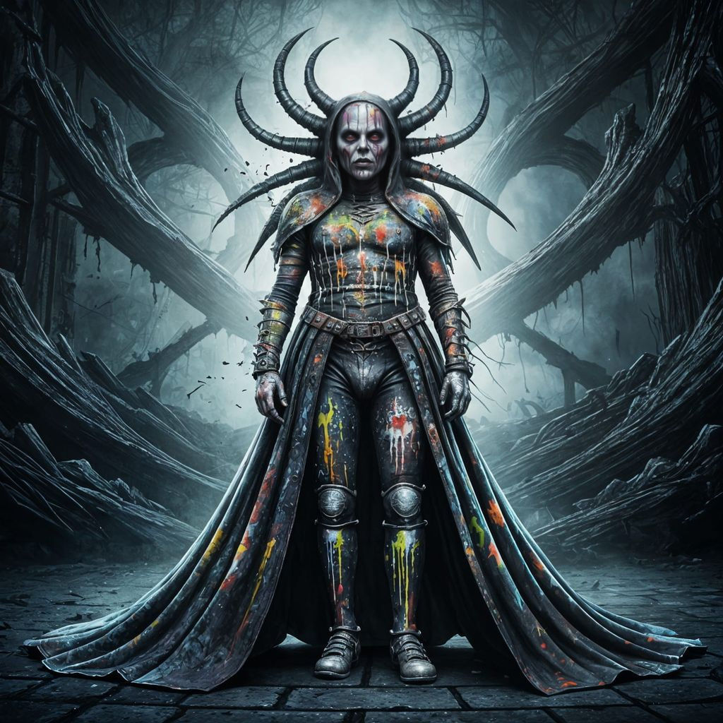 Abstract Halloween Costume in Graffiti Art Style