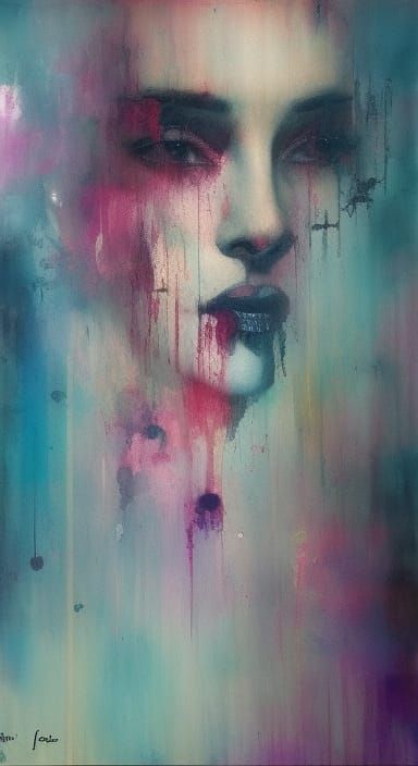 Ethereal Ghost Emerges in Airbrush Speedpainting Style