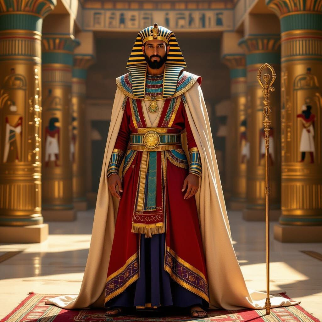 Joseph in Pharaoh's Court: Hyper-Realistic Portrait