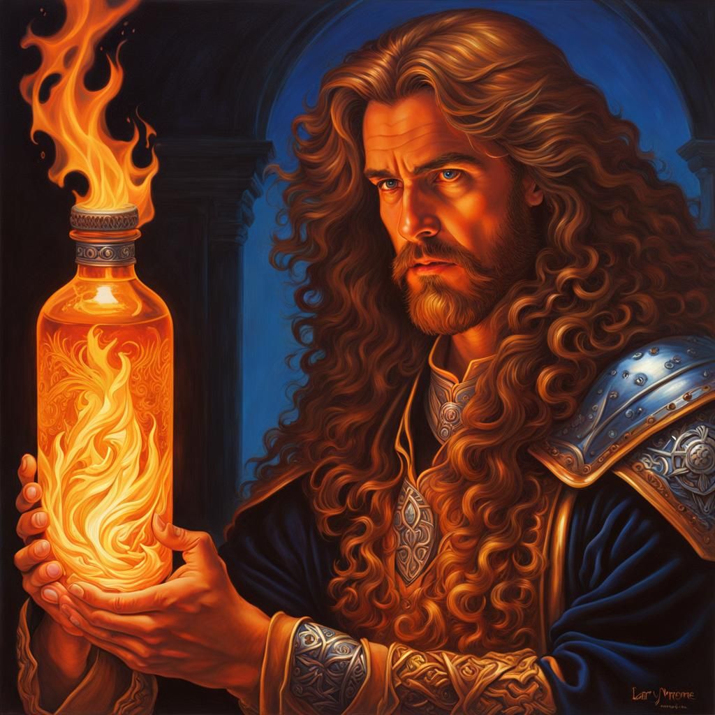 Fiery Elemental Escapes: Fantasy Art in Elmore Style