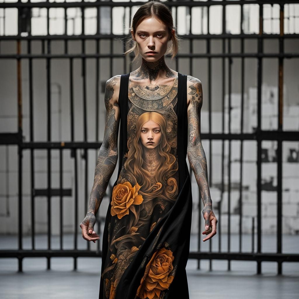 Paris Fashion Week: Model with Prison Tattoos