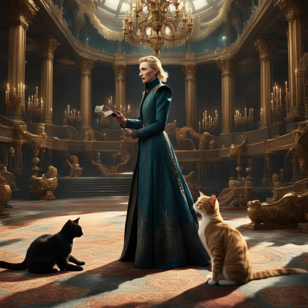 Cate Blanchett Interviewed by a Cat: Fantasy Art