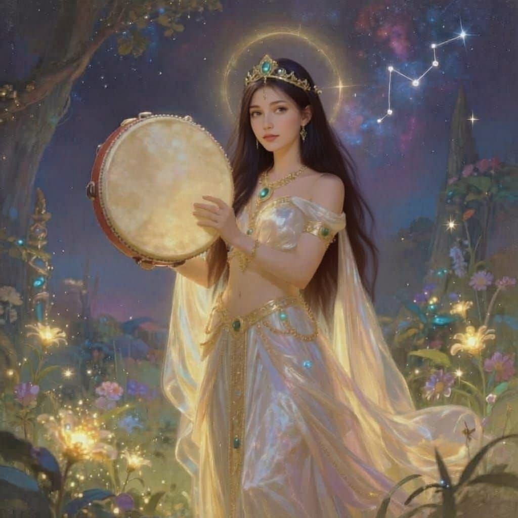 Melchizedek Princess Holding Frame Drum