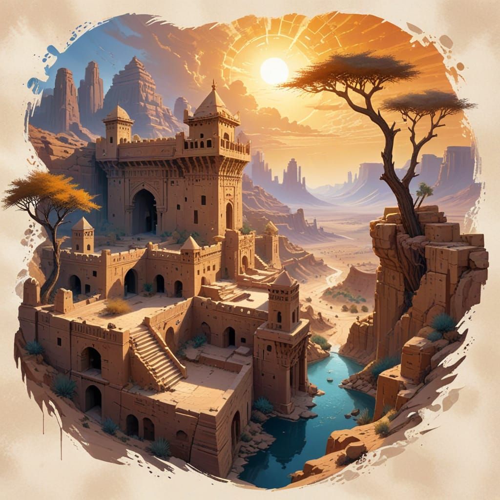 Surreal Desert Palace Rises from Ancient Myth