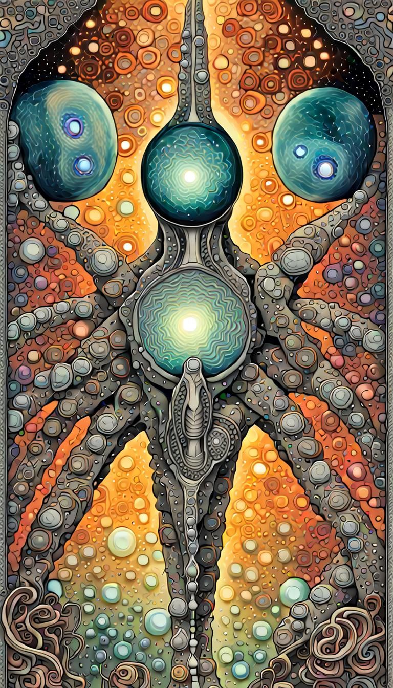 Nebula Quartet: Zentangle Hyperrealism in 3D