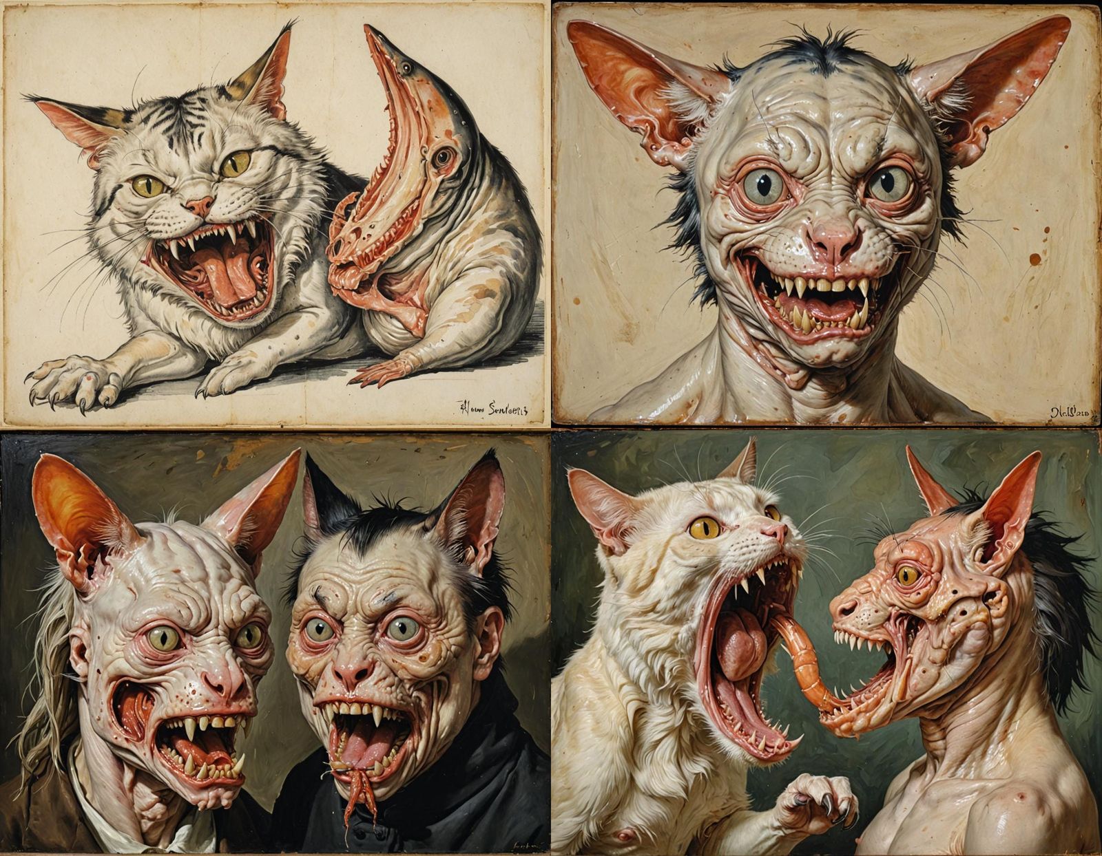 Surreal Hybrid Creature Inspired by Expressionism