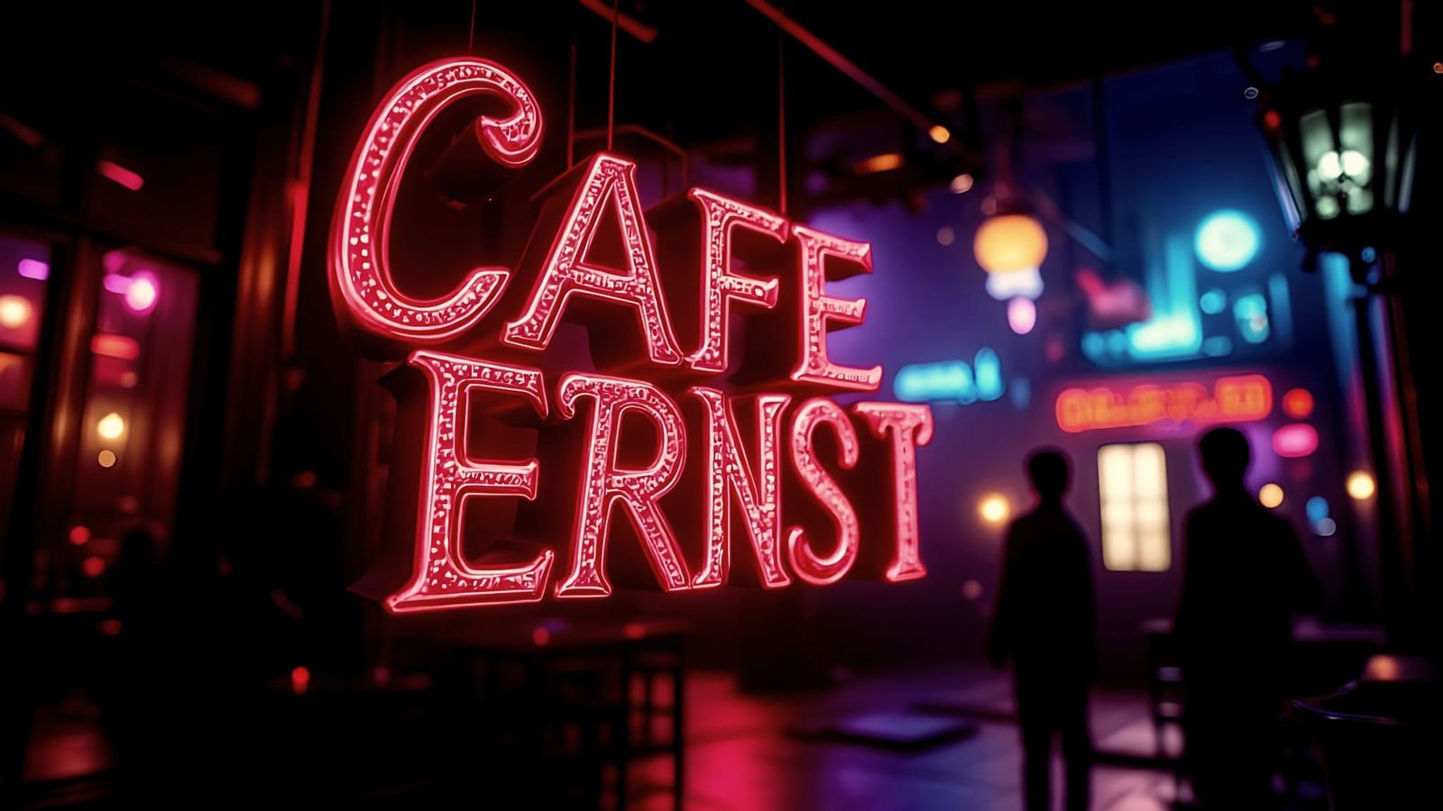 Abstract Cafe Ernst in Blacklit Style