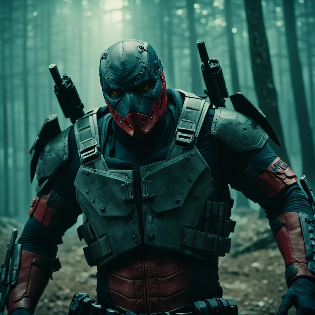 Dramatic Cinematic Film Still of Jason Todd