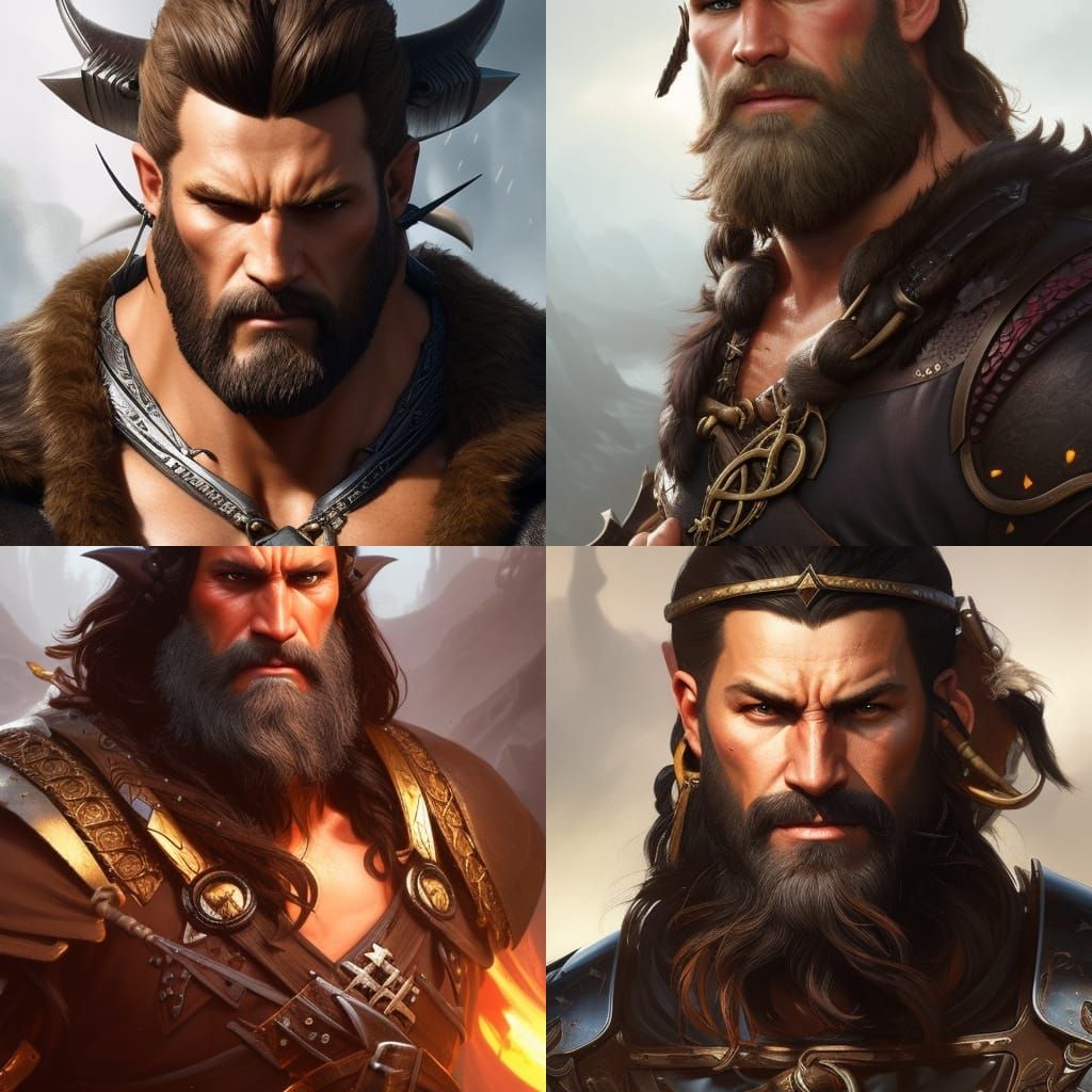 Viking Pirate Barbarian: Dark Fantasy Portrait