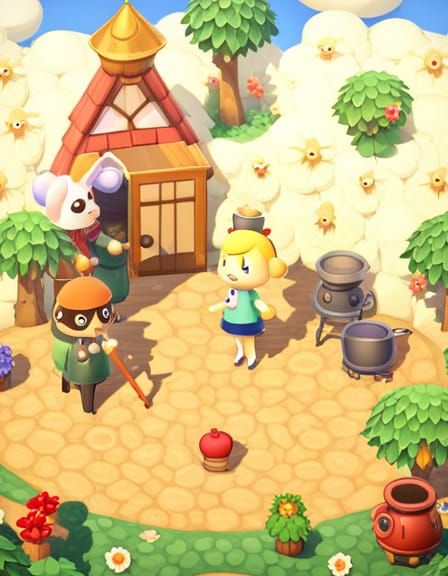 Animal Crossing Garden Scene