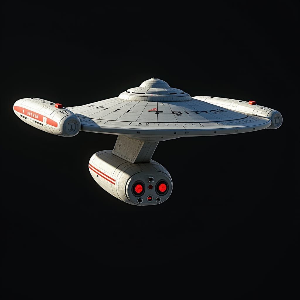 Starfleet Saucer Ship with Delta Bomber Section