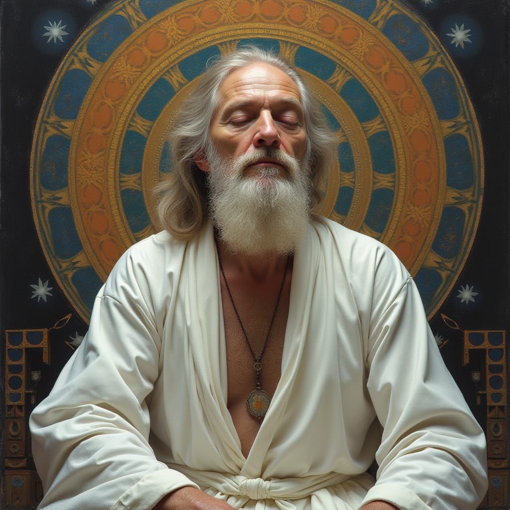 Visionary Artist in Sacred Geometric Setting