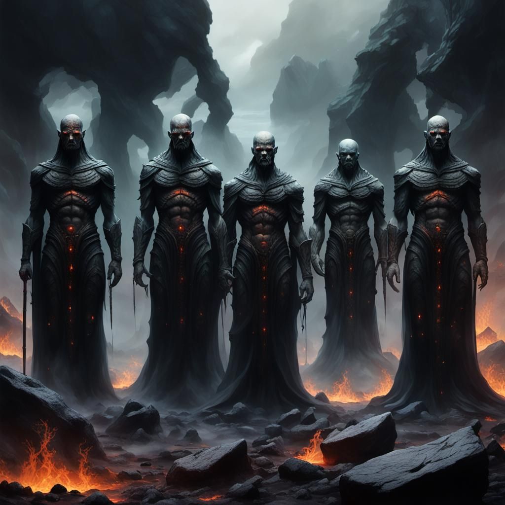 Lord of the Underworld in Ethereal Landscape