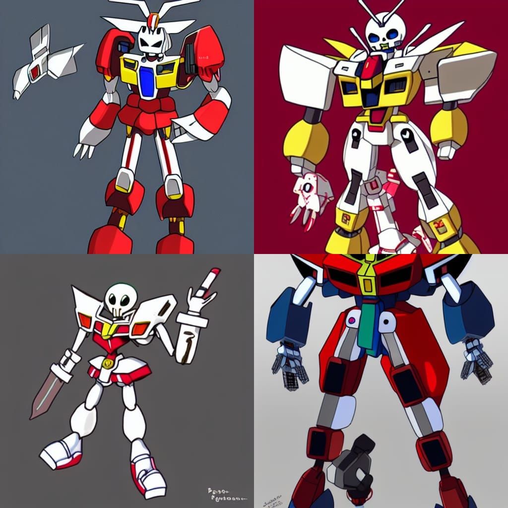 Papyrus Undertale as Gundam Robot
