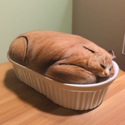 Photograph of a Cat in Loaf Position