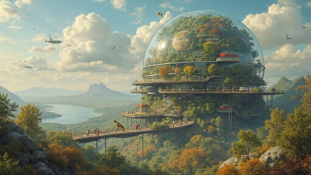 Ethereal Biosphere Metropolis in Harmony with Nature