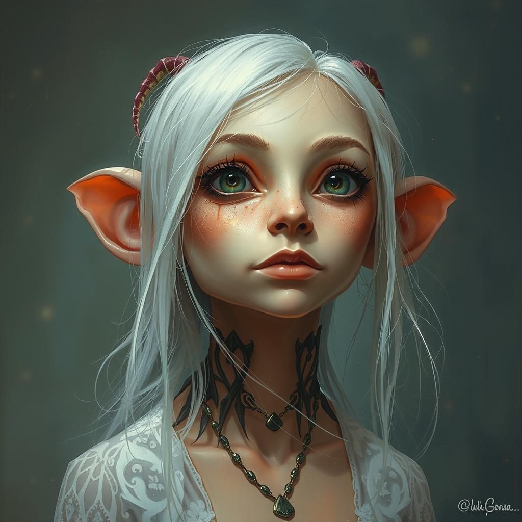 Ethereal Woman with Iridescent Wings