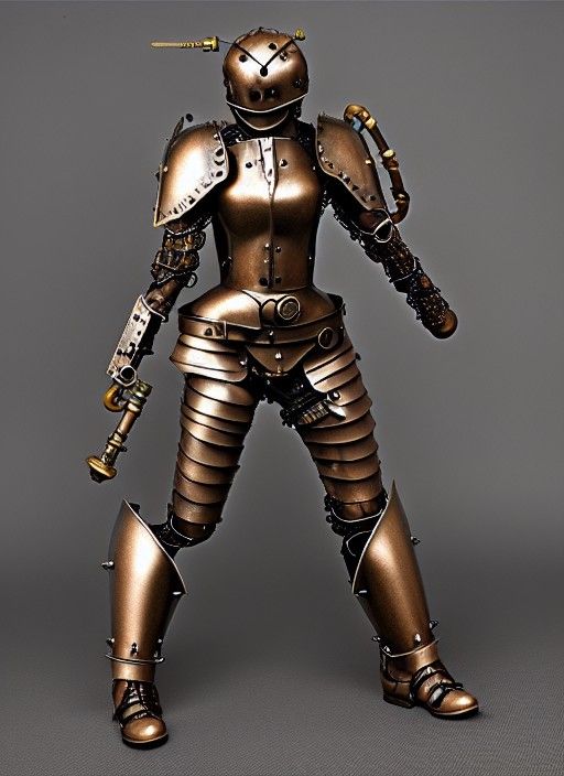 Steampunk Warrior in Epic Battle Armor