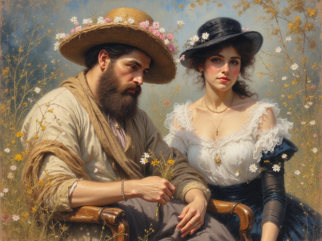 Impressionistic Oil Painting of Boulevard De La Madeleine