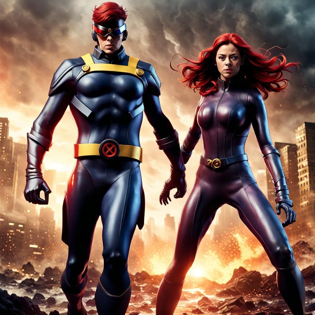 X-Men cyclops & Jean Grey.