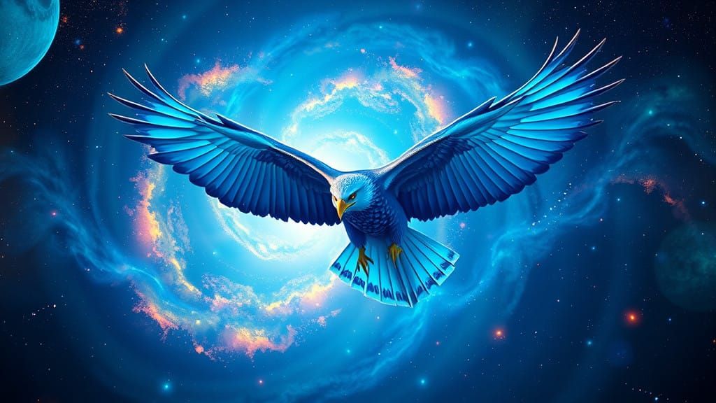 Cosmic Blue Eagle Embodies Planetary Consciousness and Manif...