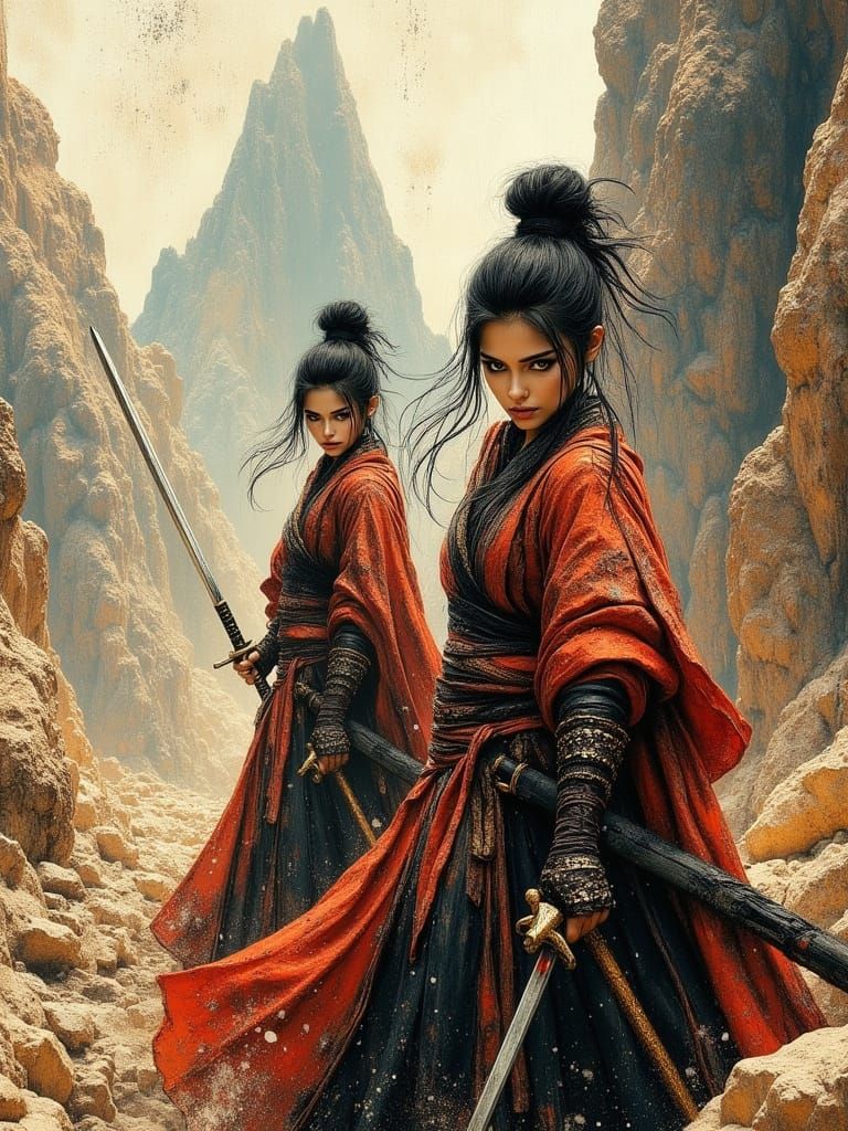 Ethereal Warriors in Earthy Tones