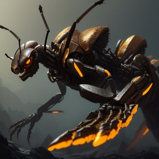 Ancient Amber Form in Golden Hues