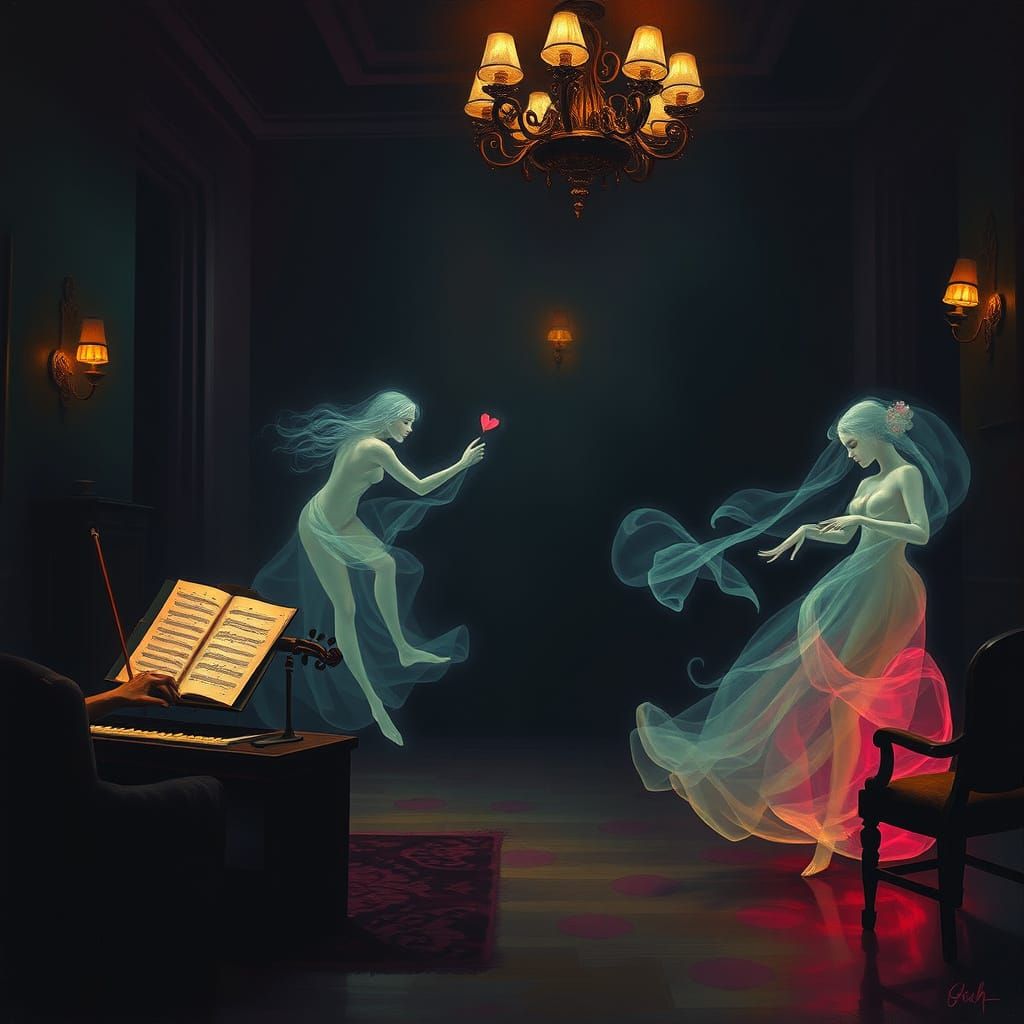 Spectral Dance in Art Nouveau Salon
