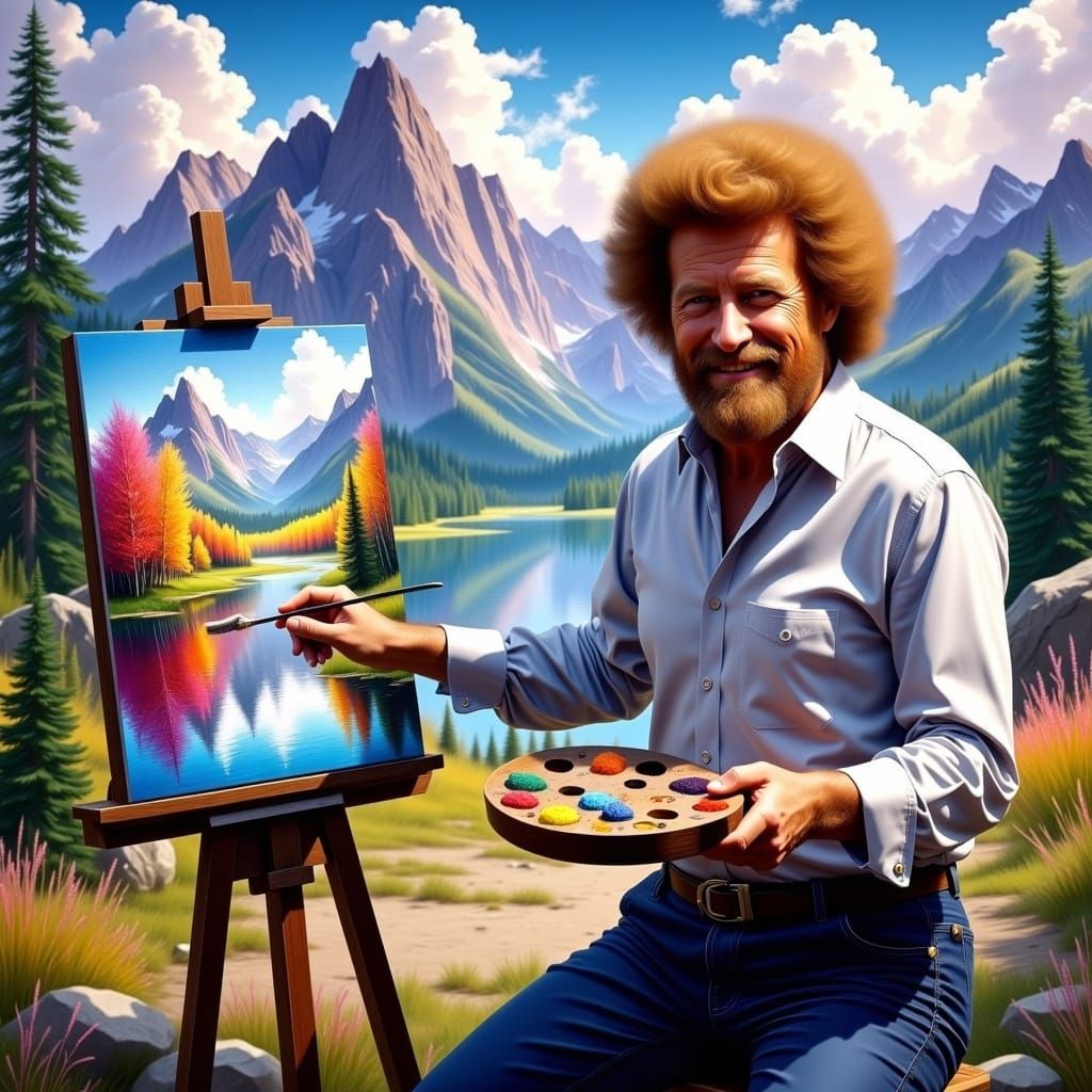 Donald Trump as Bob Ross, Painting Liberals in Tears