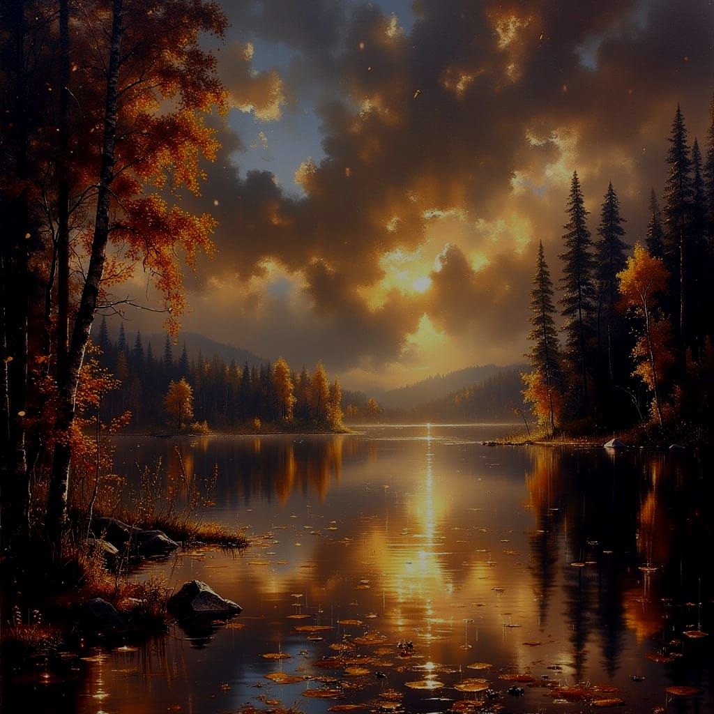 Surrealistic Landscape at Twilight