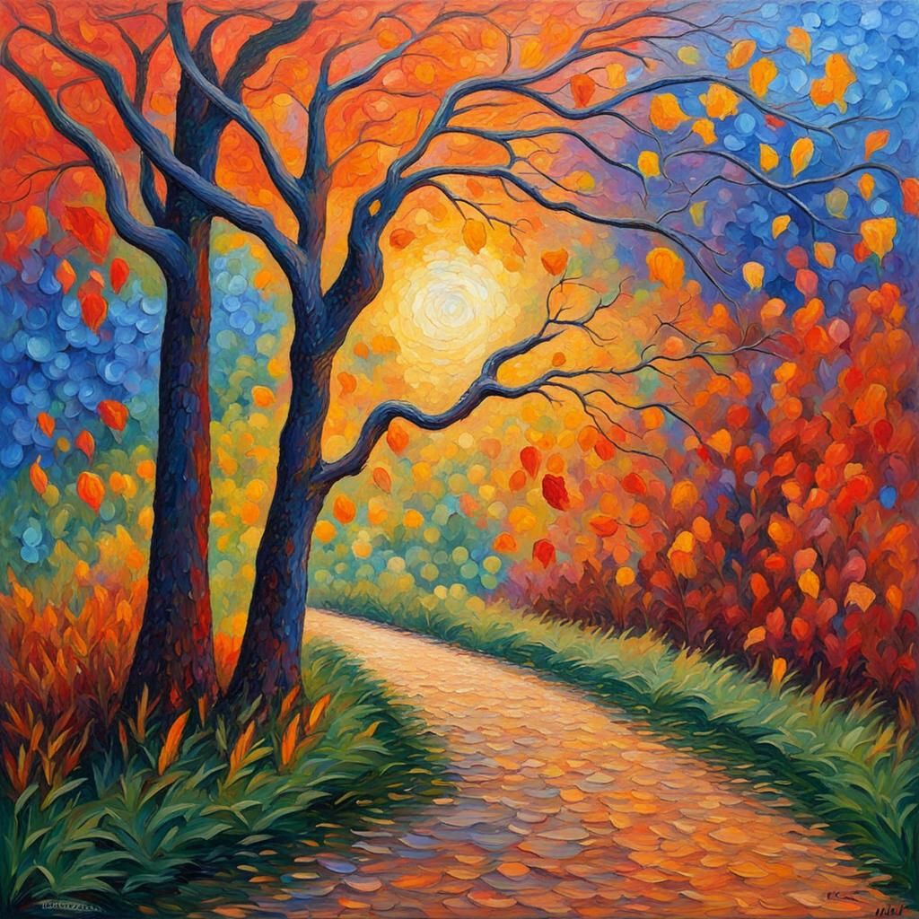 Expressionist Oil Painting of Gratitude