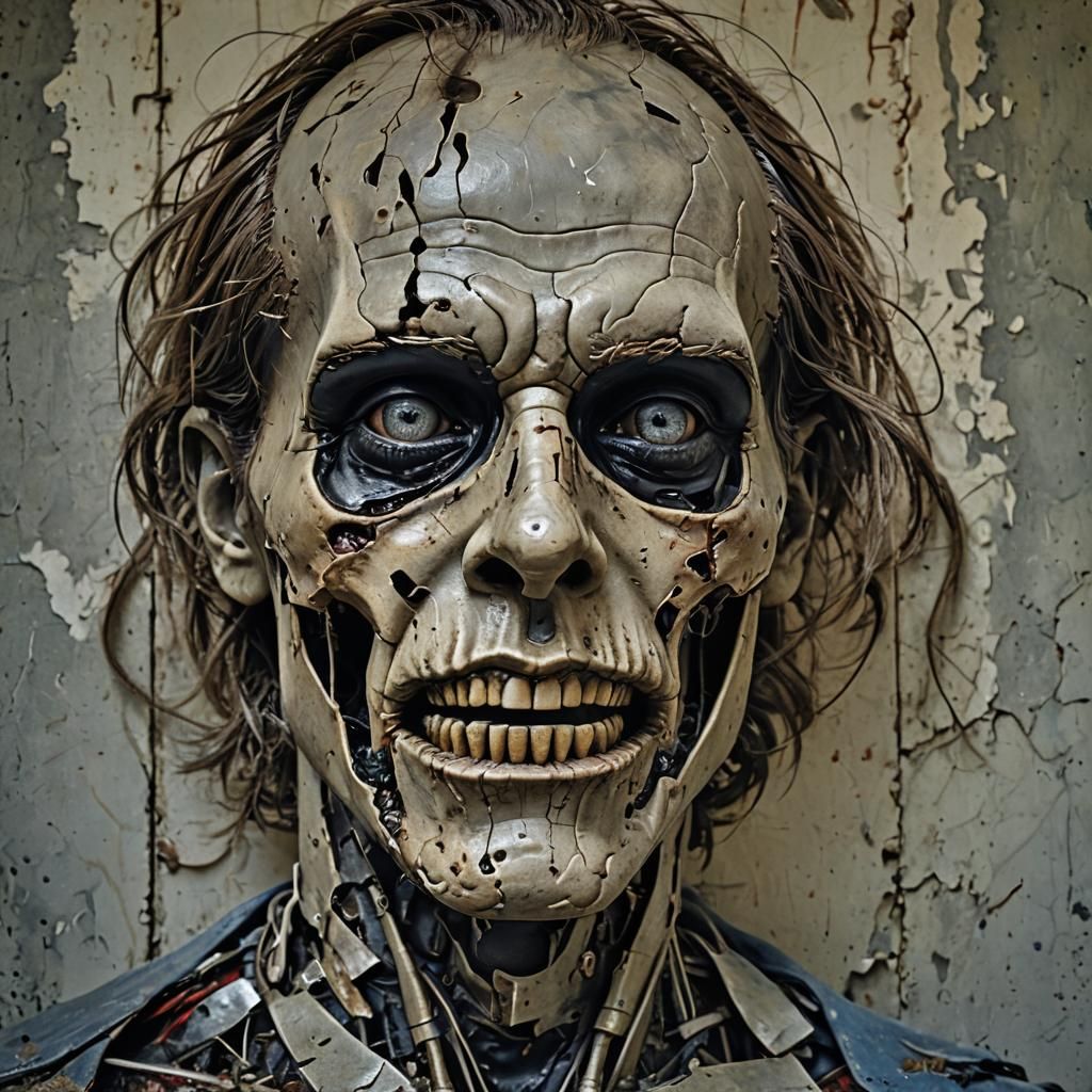 Dramatic Hyperrealistic Portrait with Colorful Accents