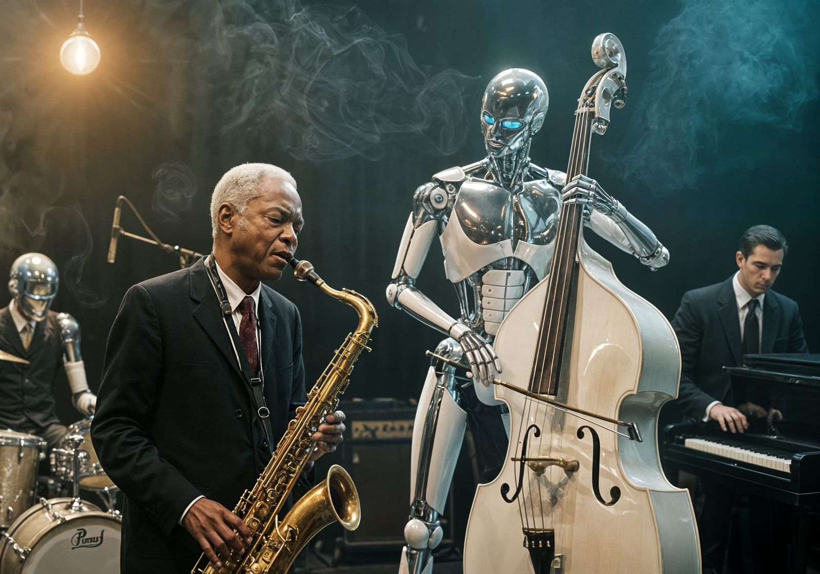 Jazz Android Meets Soulful Saxophonist in Moody Speakeasy