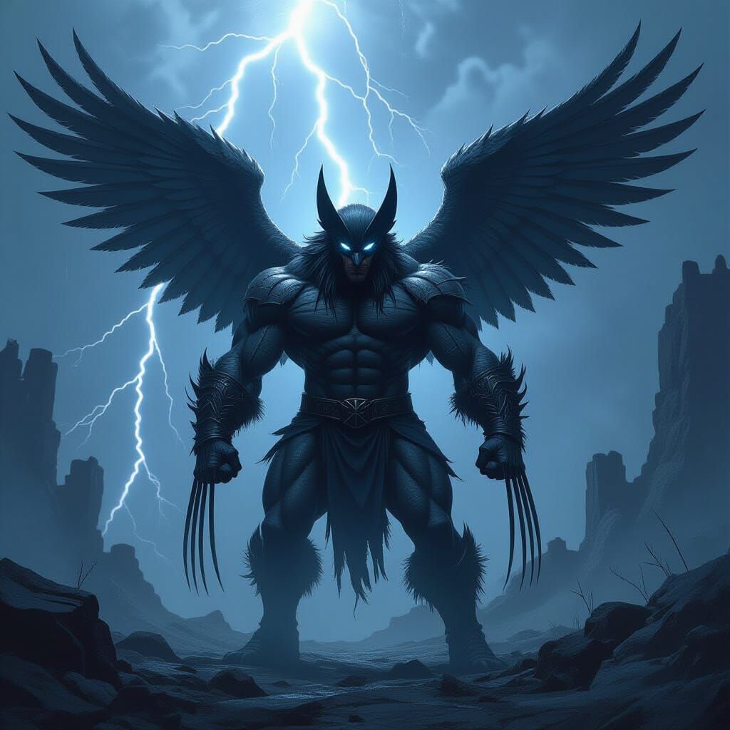 Wolverine Archangel Hybrid in Apocalyptic Storm