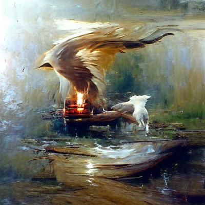 Ethereal Spirit in Oil Painting Style