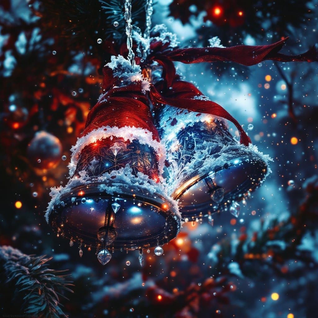Fantastical Christmas Bells in Deep, Detailed Matte Painting