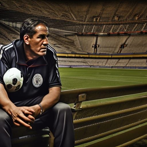 Hyperrealistic Football Coach Portrait in High Resolution