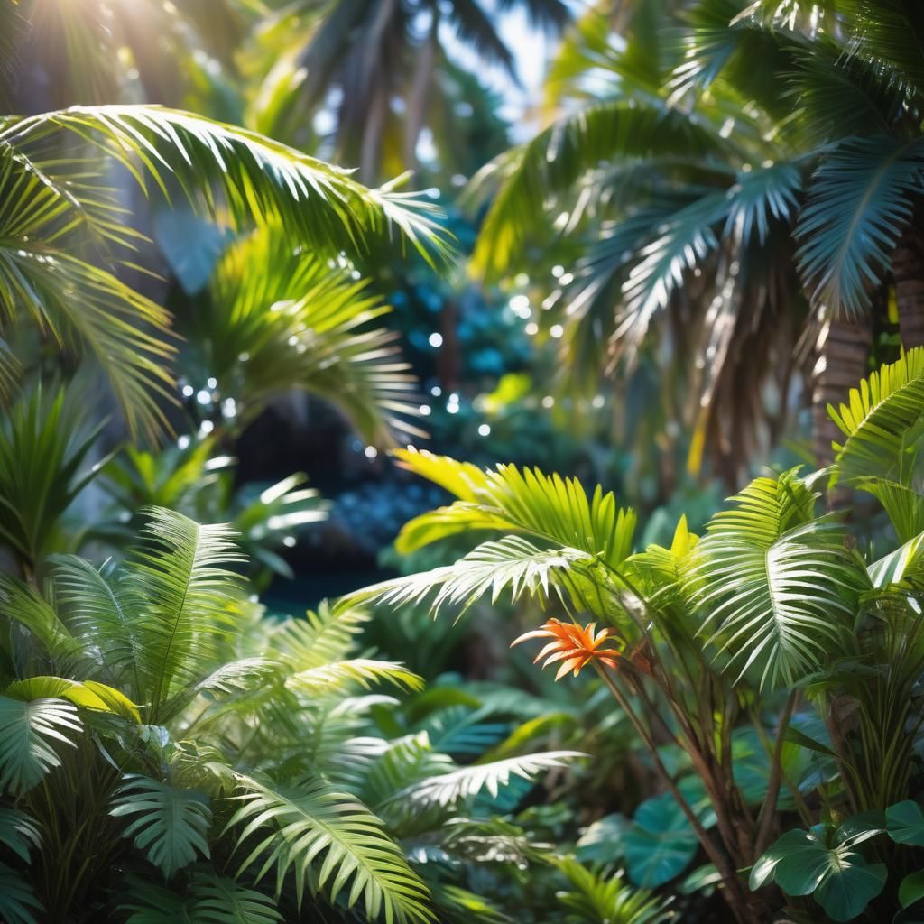 Lush Tropical Paradise in Sharp Focus