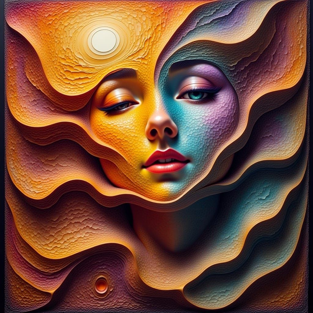 <lora:FS Portrait Artsy:1.0> splotches blotted bold and spotted messy made with tender care, sprayed and sprinkled, crus...