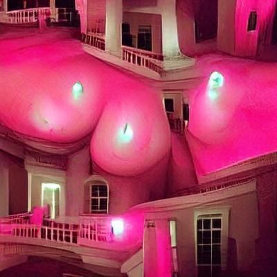 Surreal Nipple Mansion: A Bizarre Architecture Concept