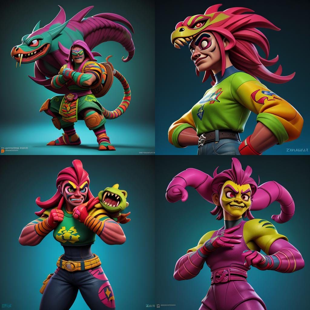 La Serpiente: Female Lucha Libre Wrestler in 3D