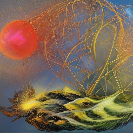 Solar System as Surrealist Expressionist Art