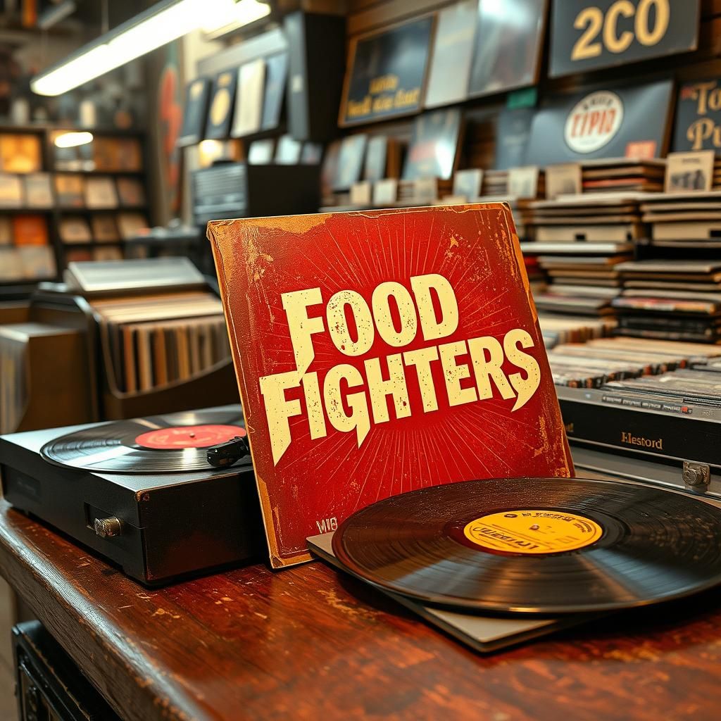Vintage Rock Album Cover Art: Food Fighters
