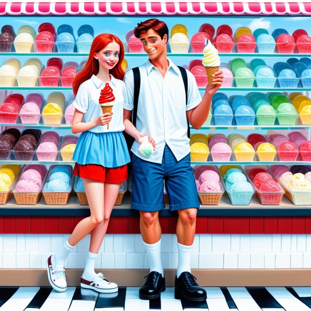 Friends at Candy Store in Candyland Art Style