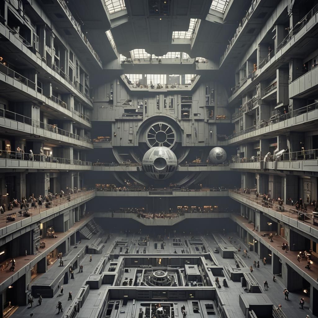 Death Star: Futuristic Interior Atrium