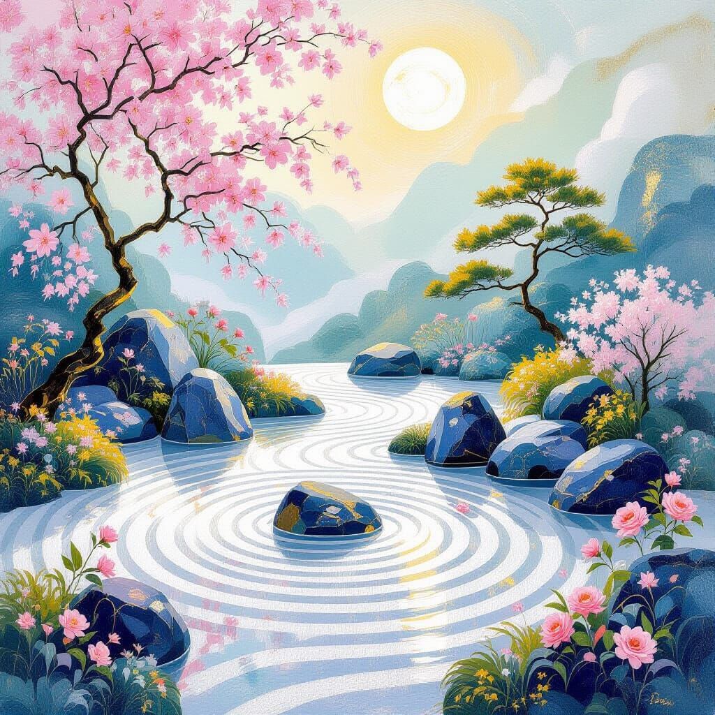 Zen Garden in Metamodern Style