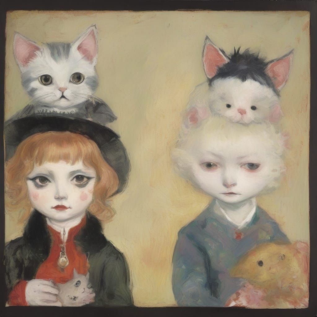 Kawaii Vampire Cat Possession Art