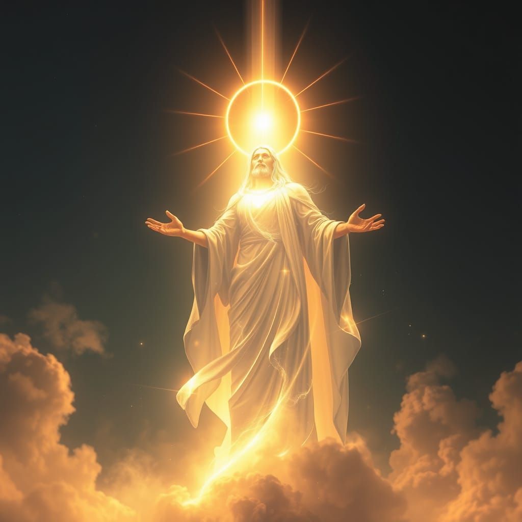 Radiant Supreme God Emanating Light from the Void